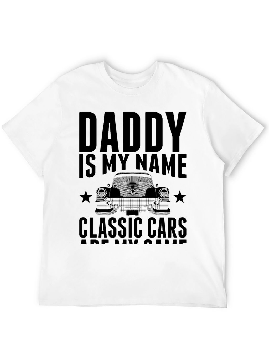 Daddy Classic Cars T-Shirt - Mens Black Tee