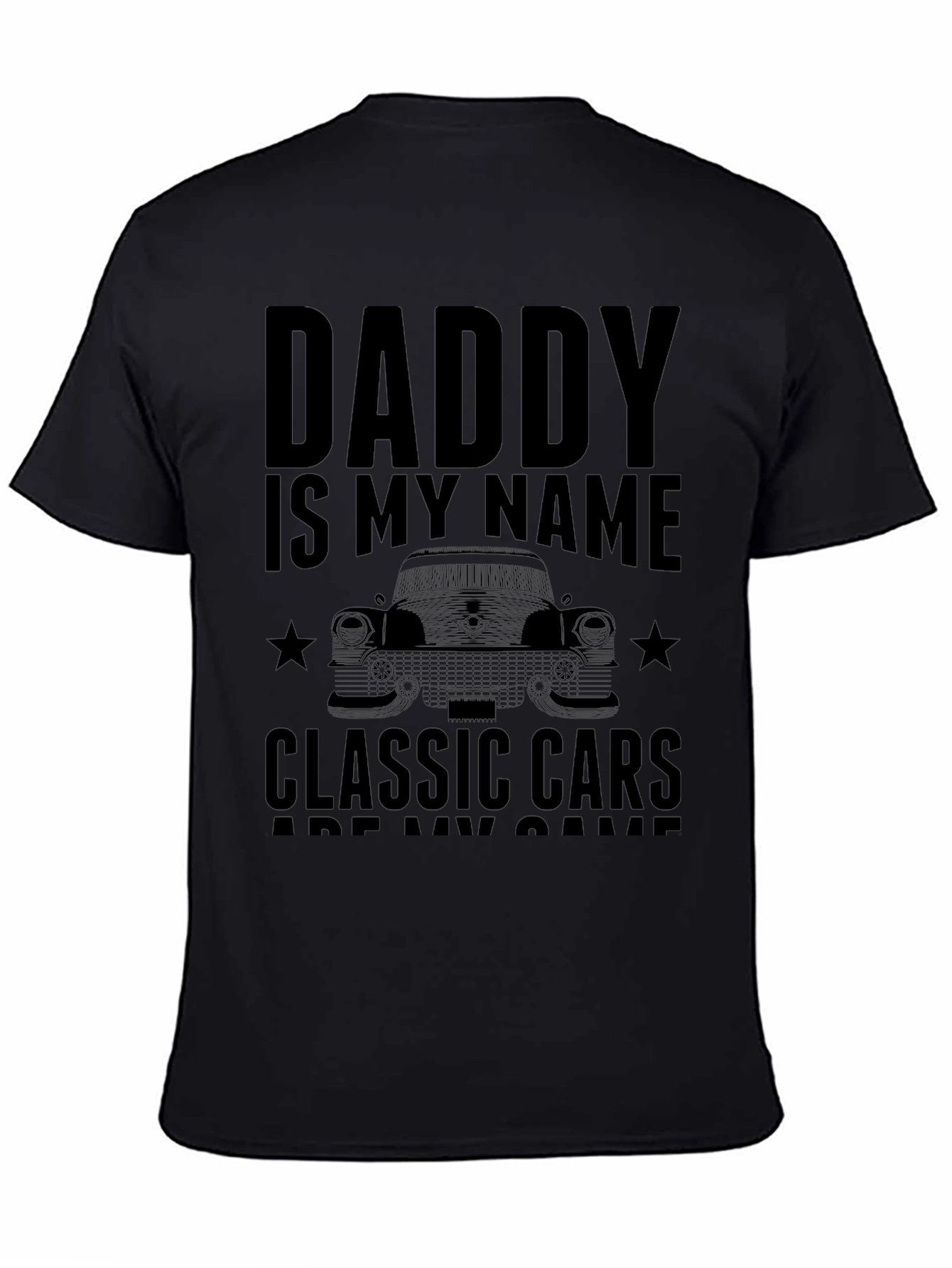 Daddy Classic Cars T-Shirt - Mens Black Tee