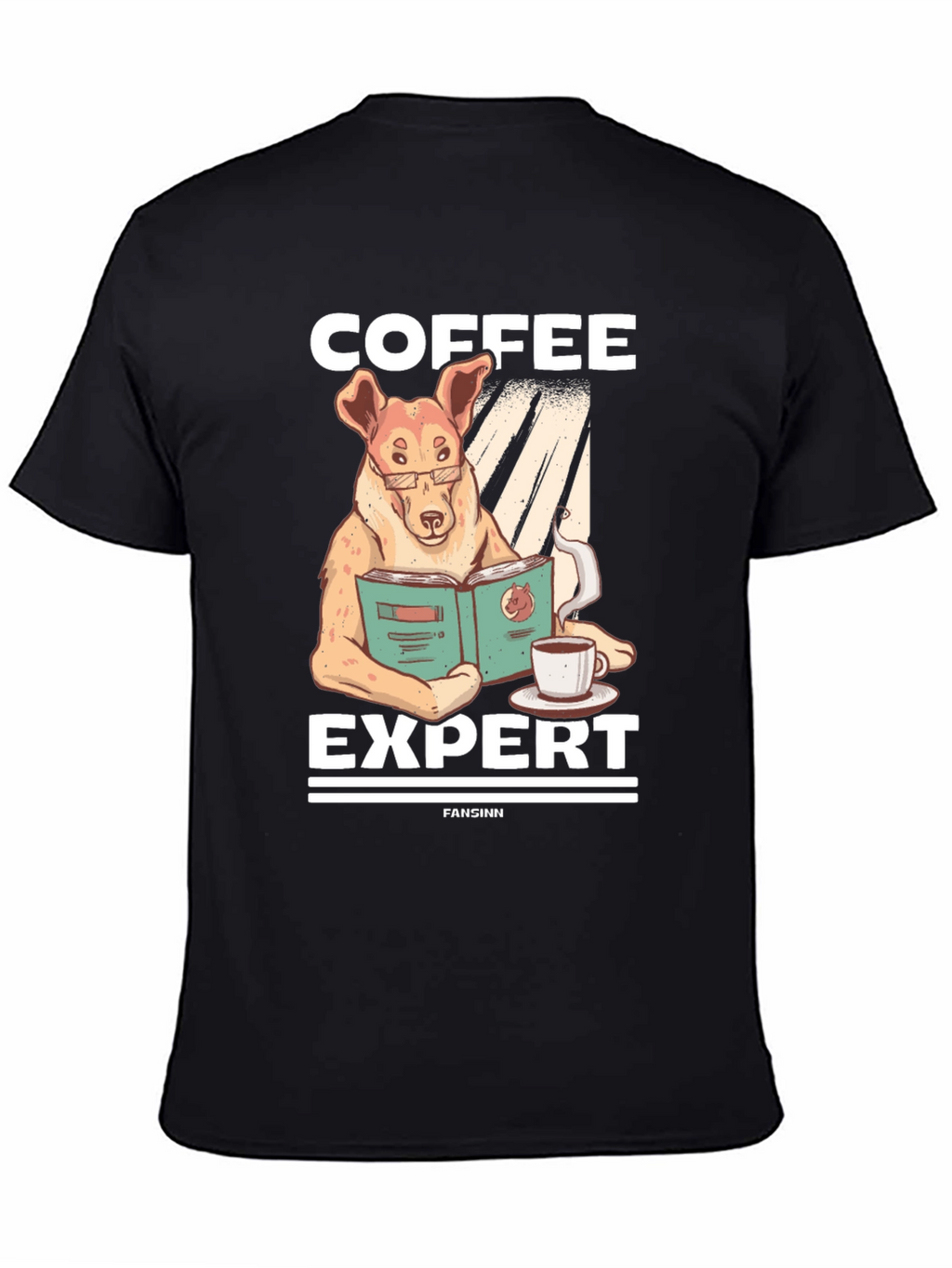 Coffee Expert Dog Graphic T-Shirt
