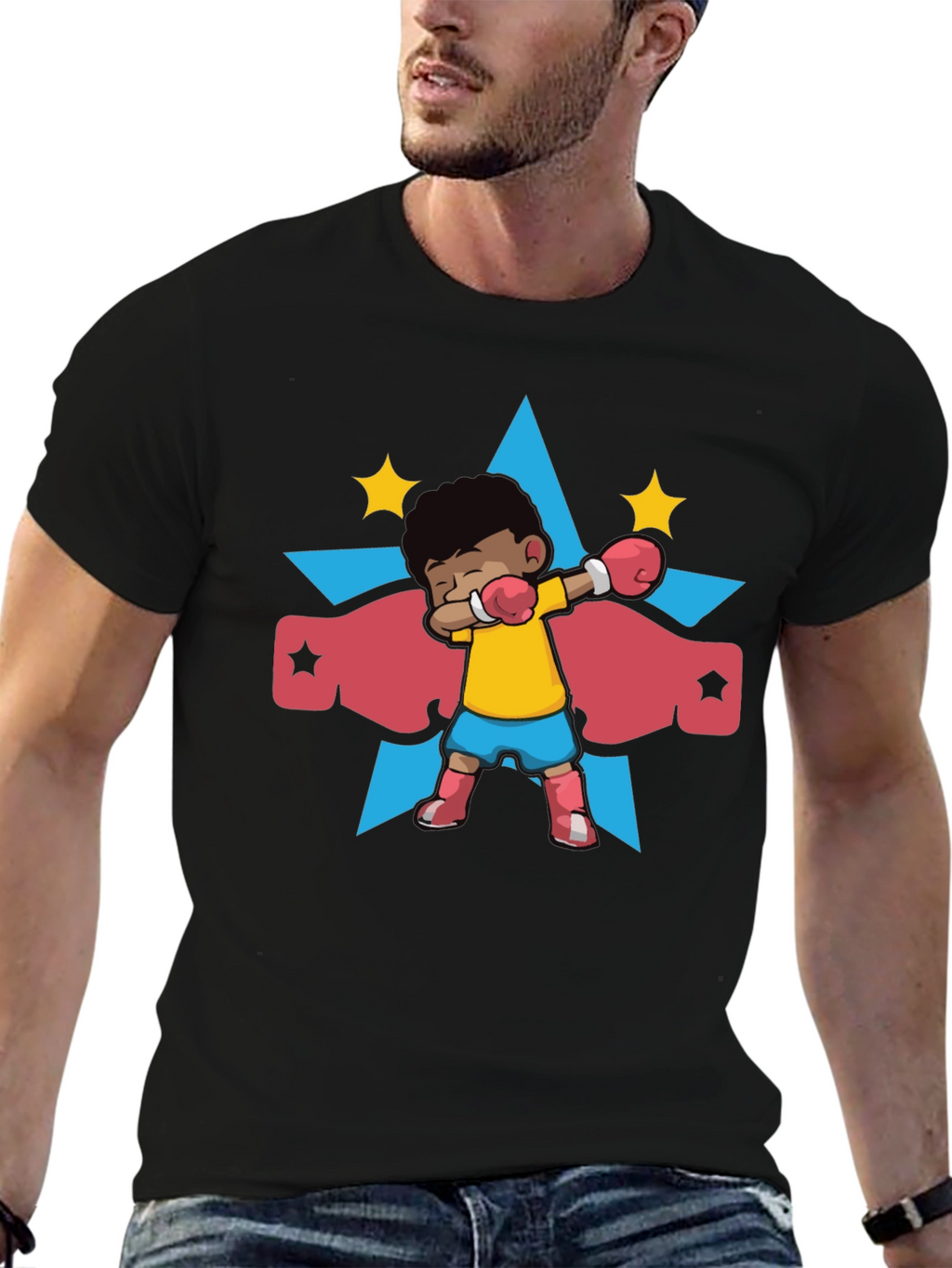 Dabbing Boxer Hero Graphic Tee