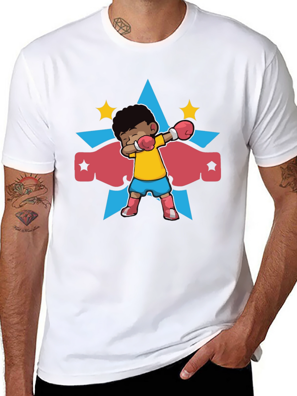 Dabbing Boxer Hero Graphic Tee