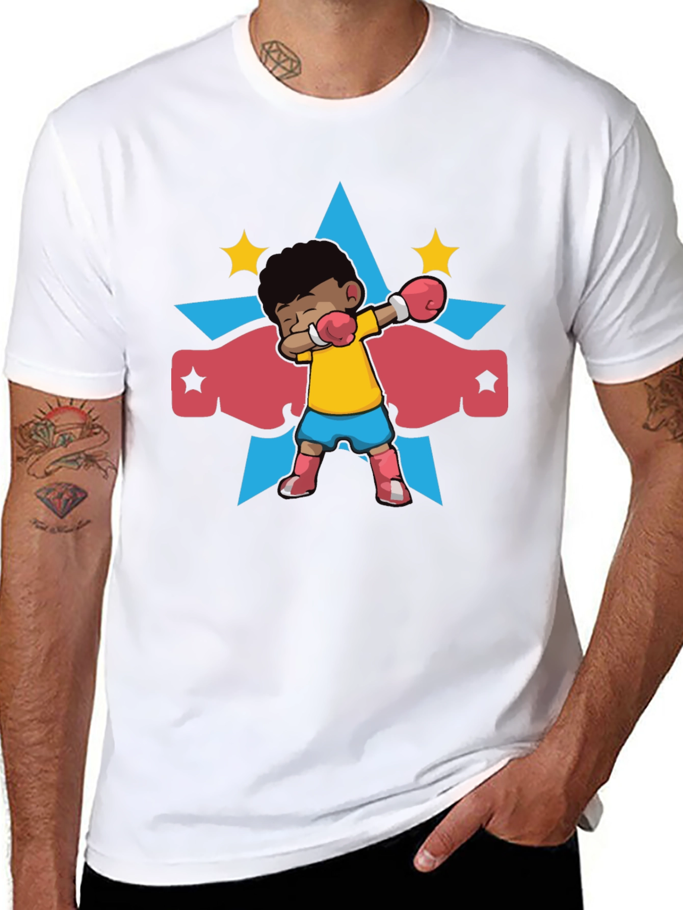 Dabbing Boxer Hero Graphic Tee