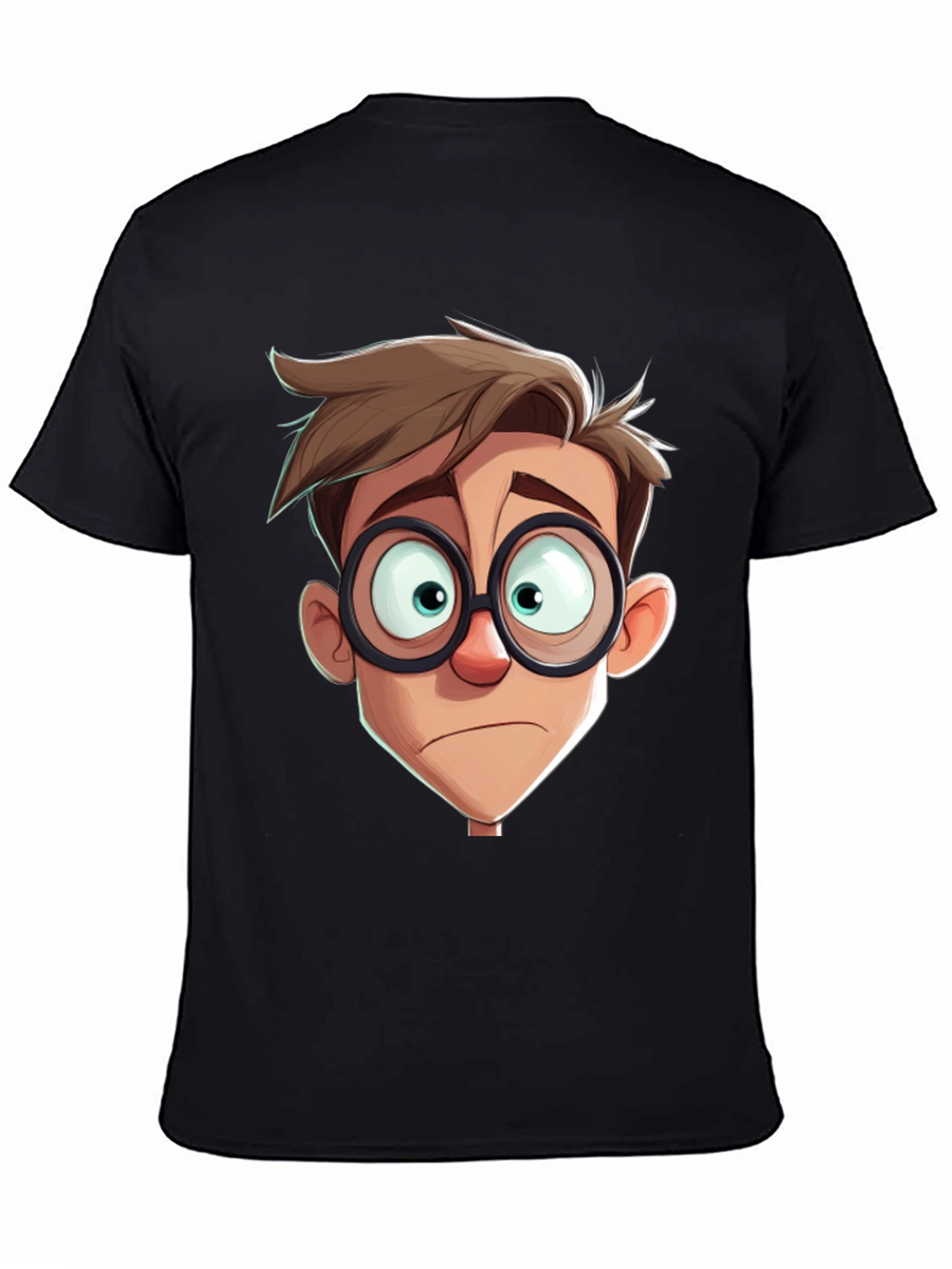 Cartoon Character Graphic Print Black T-Shirt