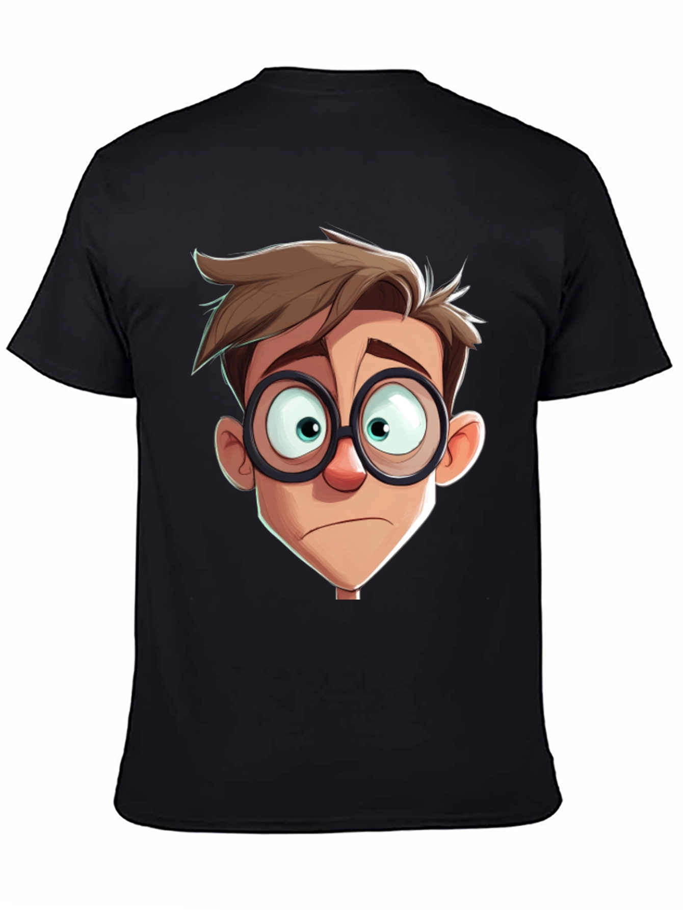 Cartoon Character Graphic Print Black T-Shirt