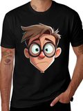Cartoon Character Graphic Print Black T-Shirt