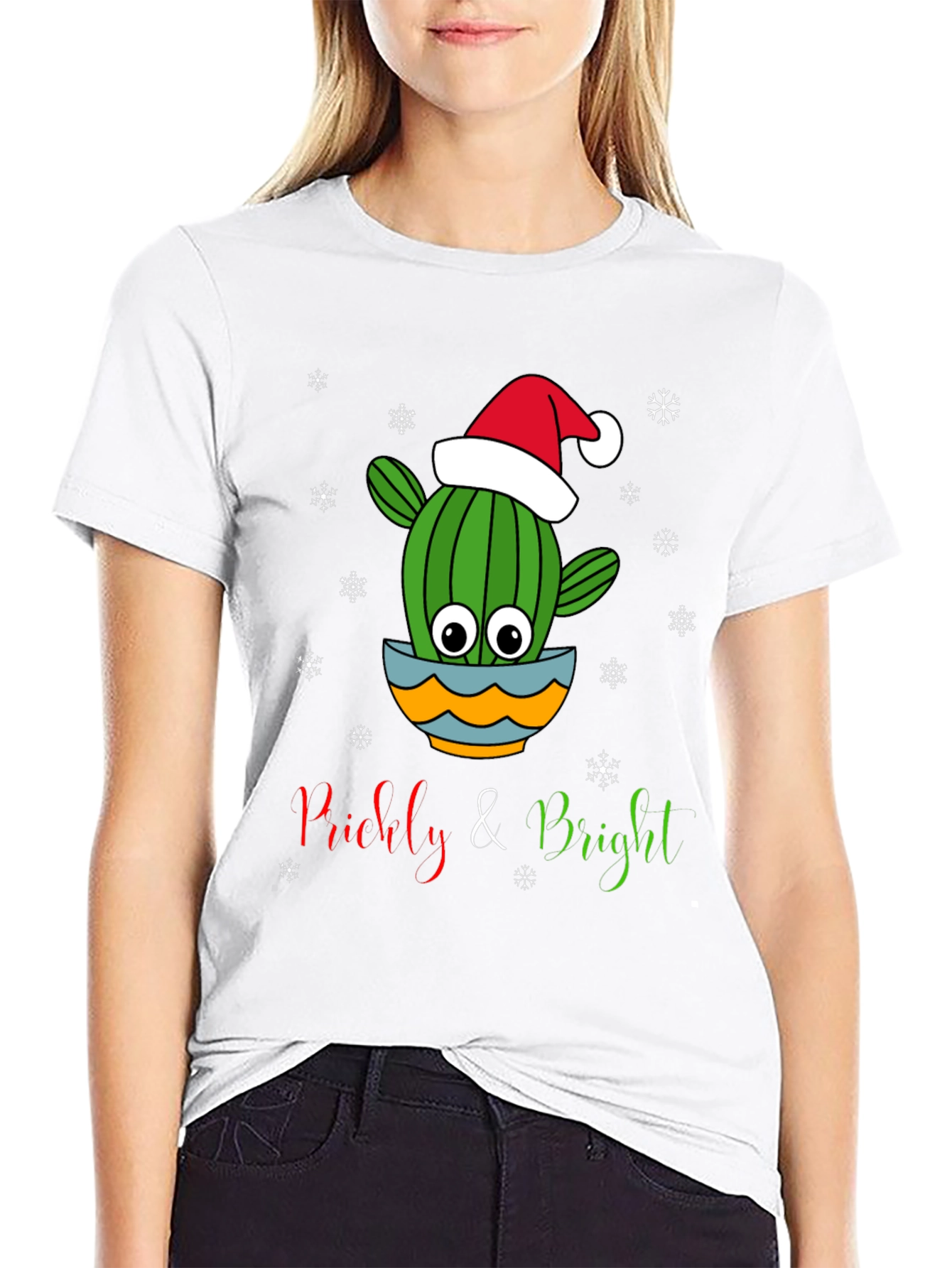 Prickly & Bright Christmas Cactus Graphic Tee