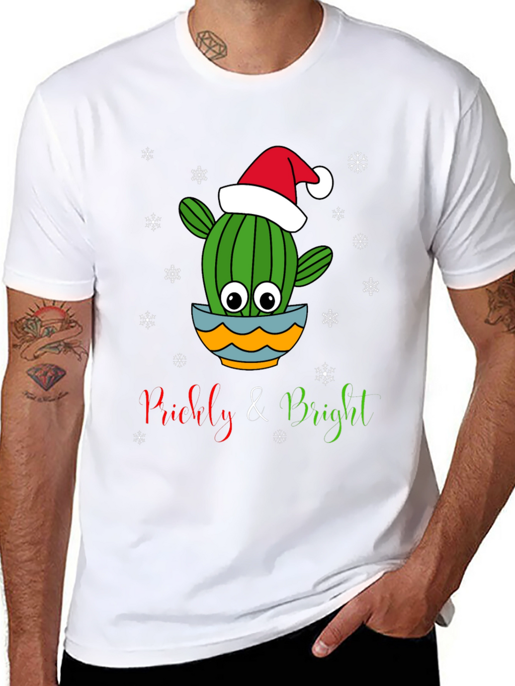Prickly & Bright Christmas Cactus Graphic Tee