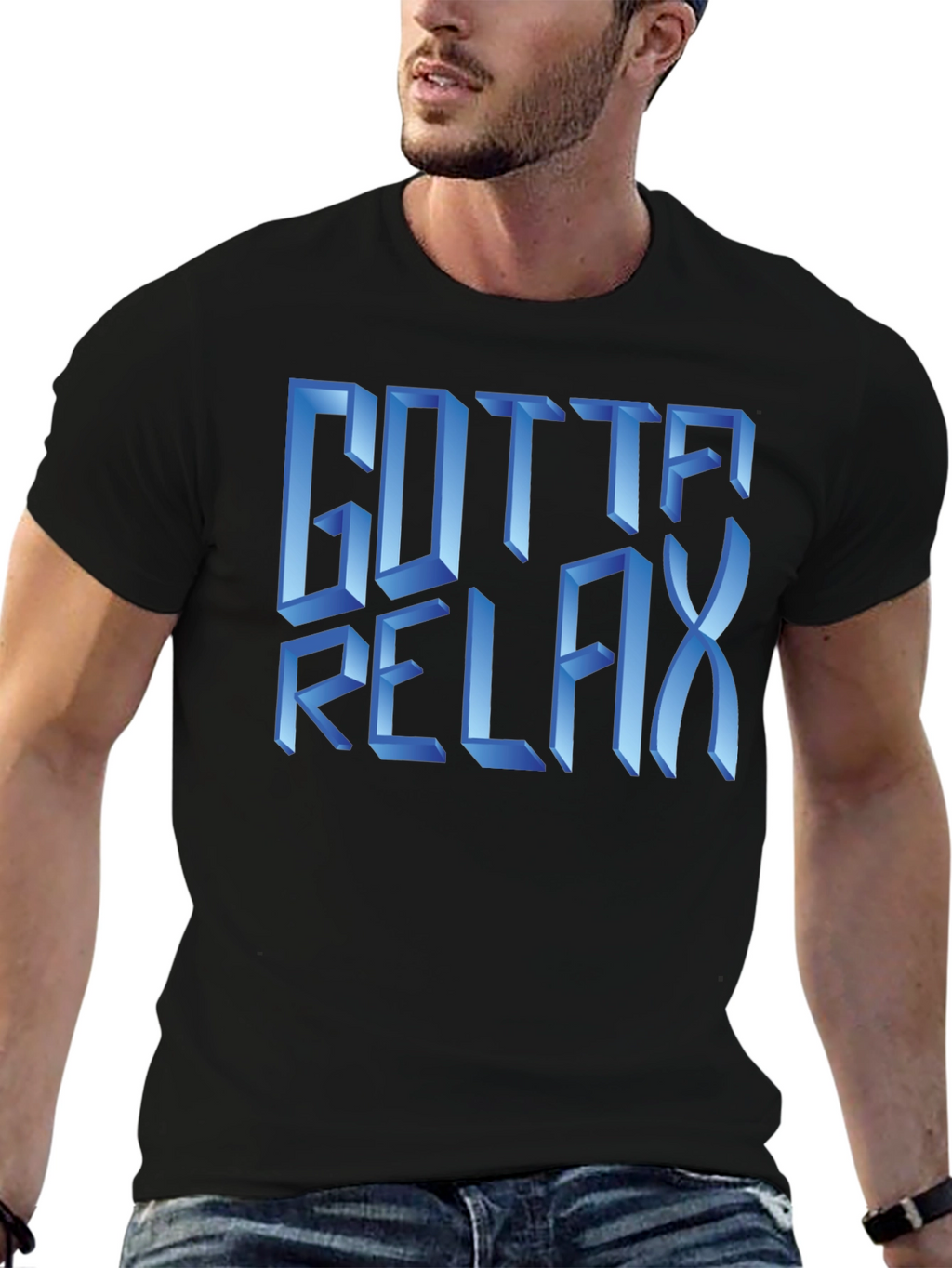 Gotta Relax Graphic T-Shirt - Black