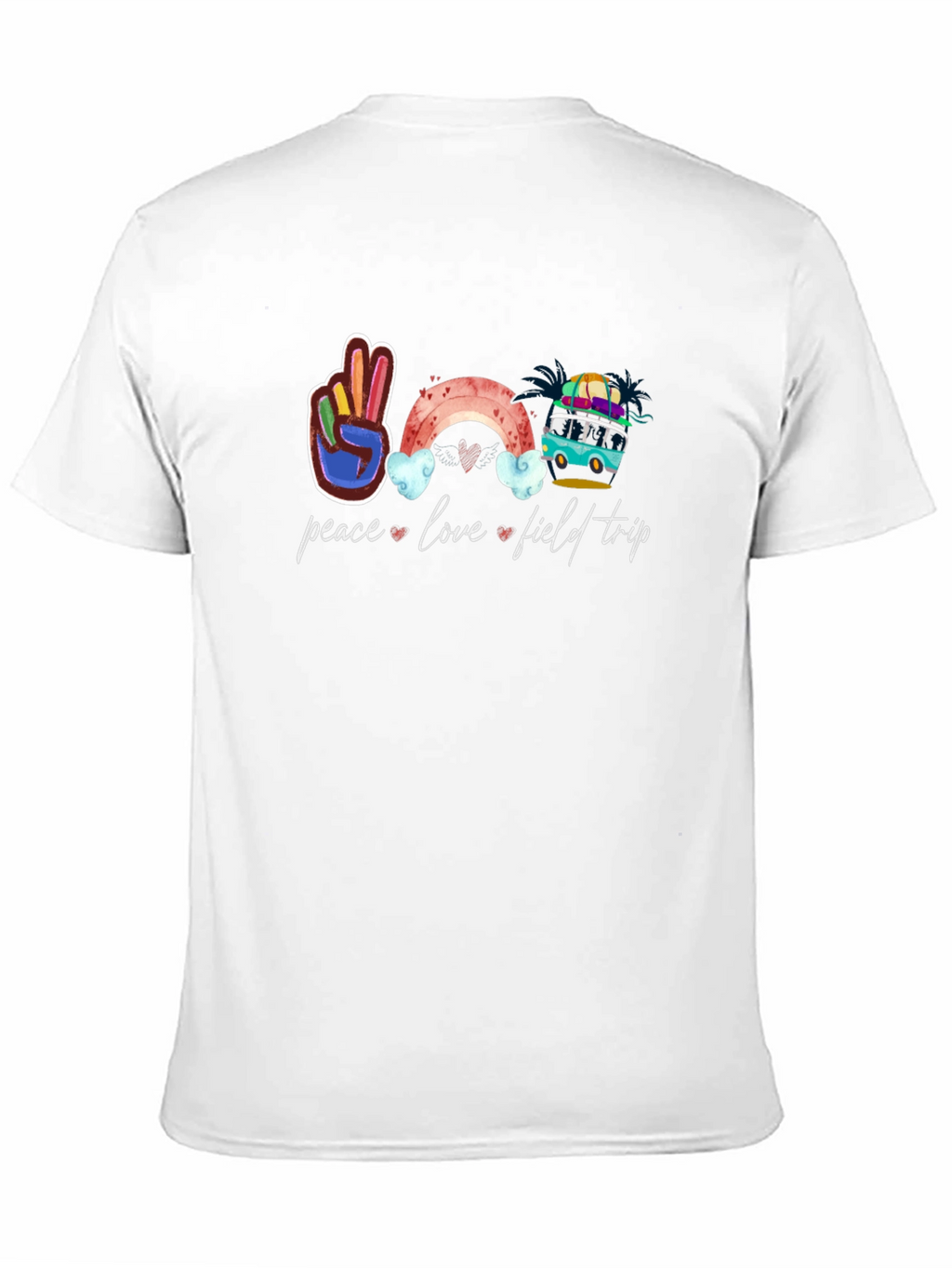 Peace Love Field Trip Black T-Shirt