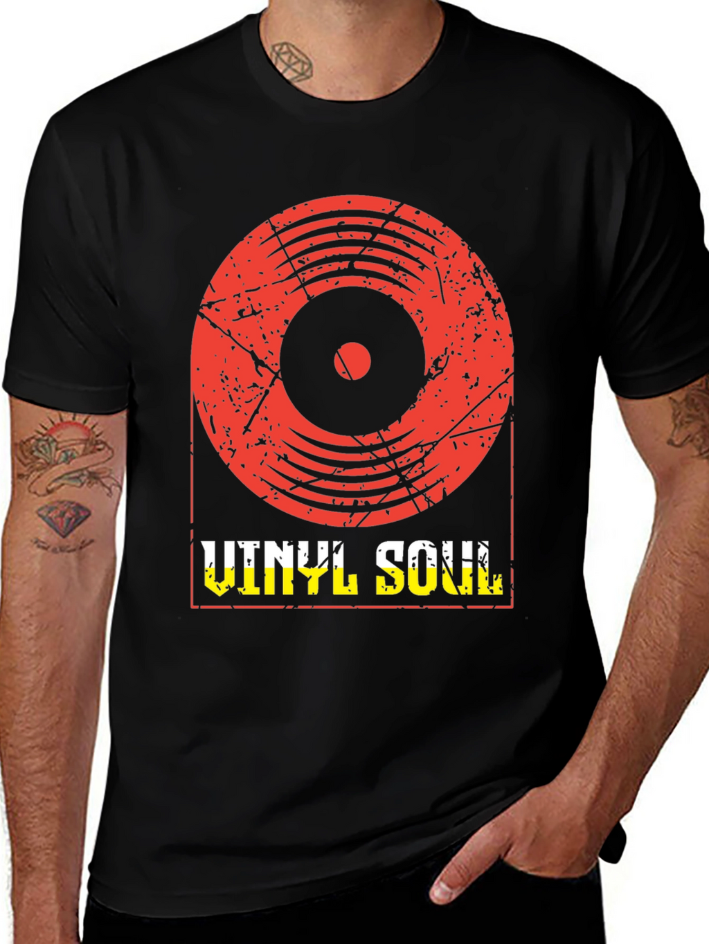 Vinyl Soul Graphic T-Shirt - Retro Music Tee