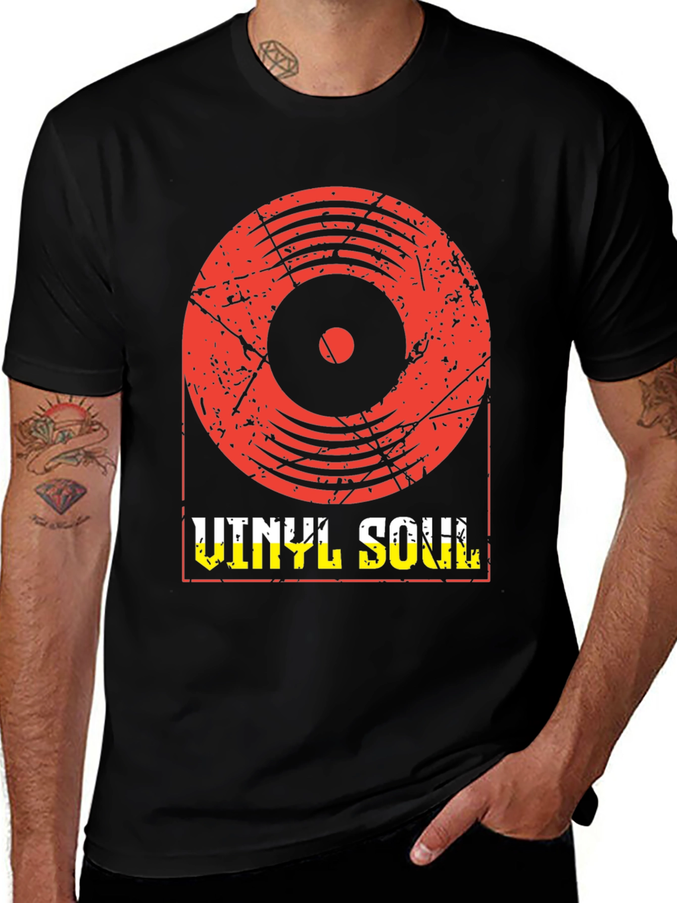 Vinyl Soul Graphic T-Shirt - Retro Music Tee