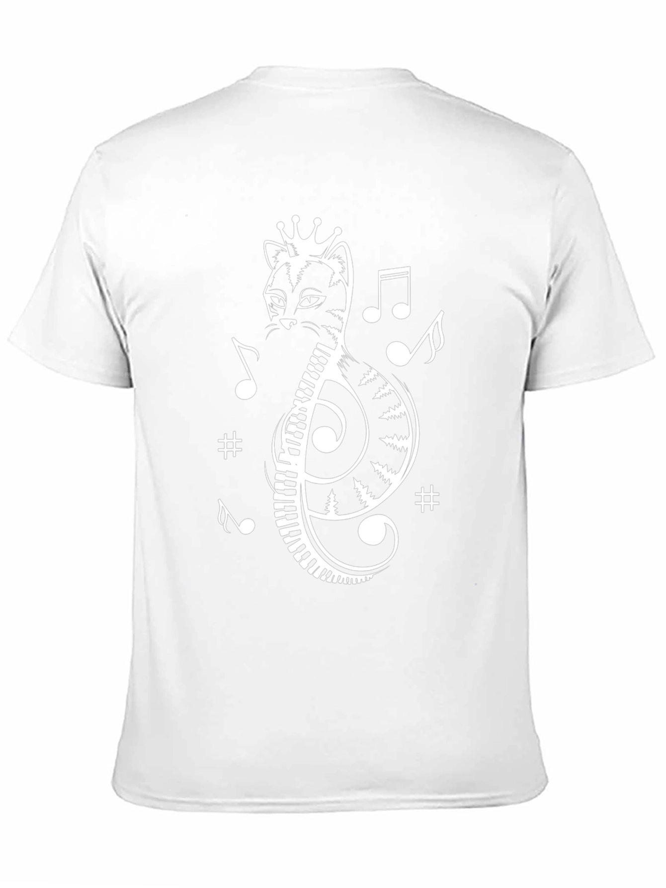 Musical Cat Treble Clef Graphic Tee