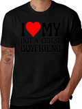I Heart My Hot & Crazy Boyfriend T-Shirt