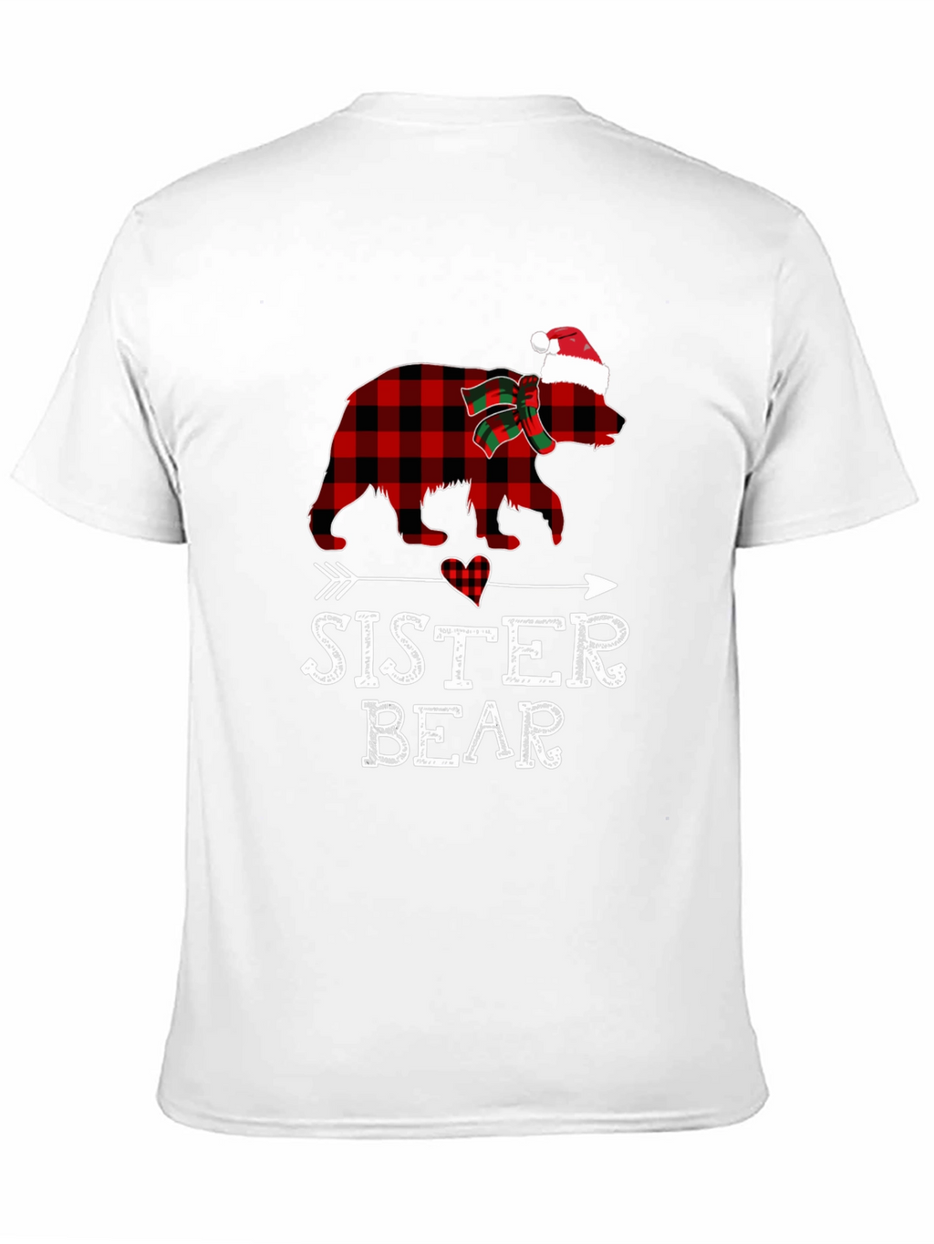 Sister Bear Plaid Christmas T-Shirt