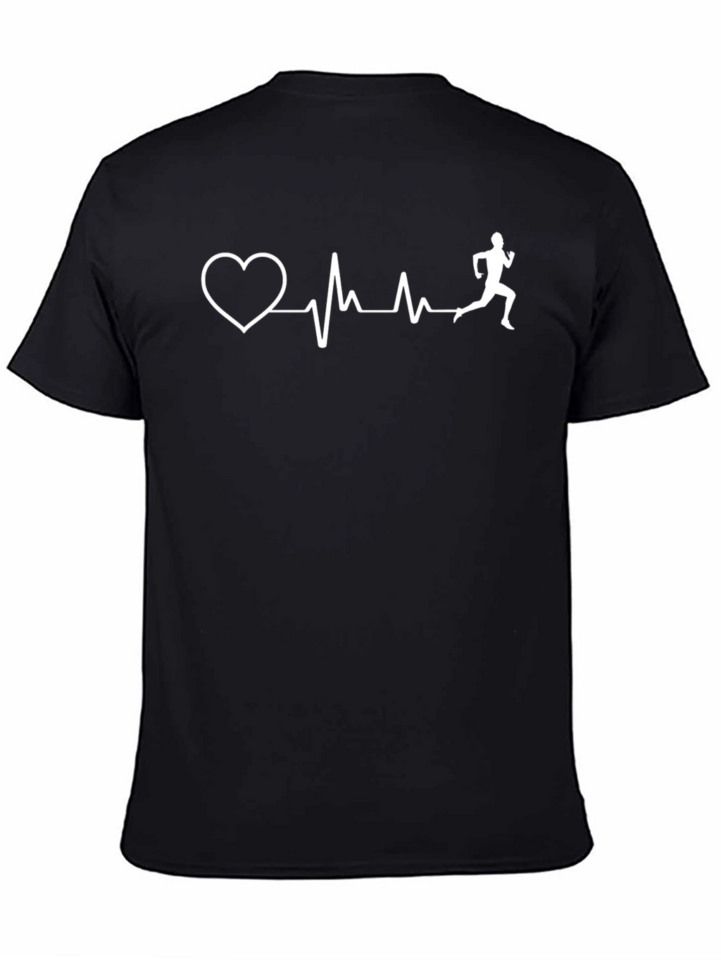 Heartbeat Runner Graphic Tee - Black