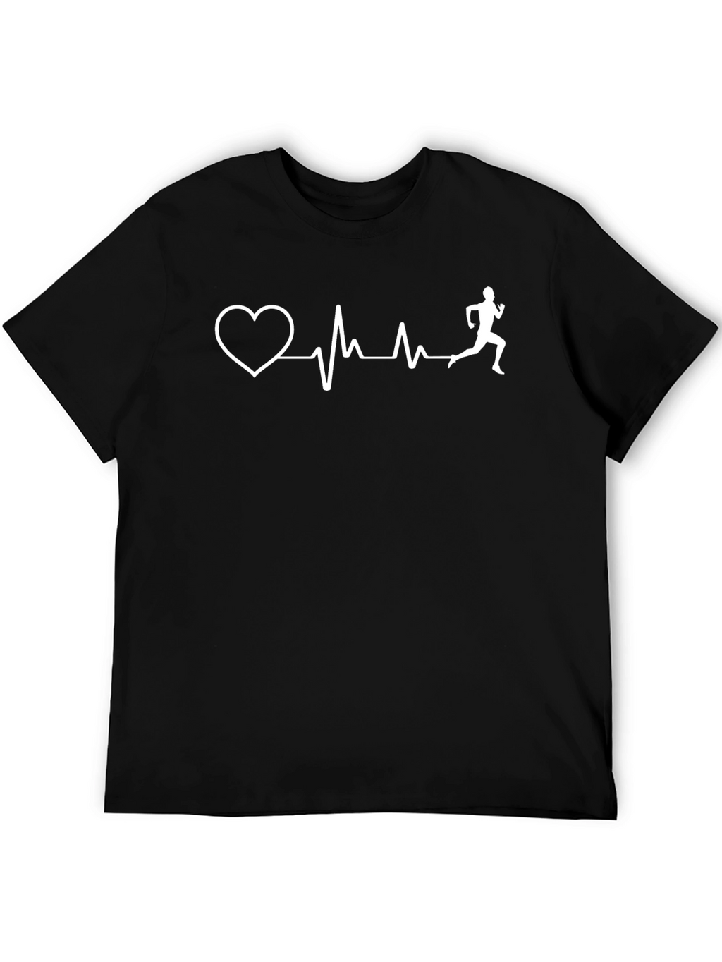 Heartbeat Runner Graphic Tee - Black