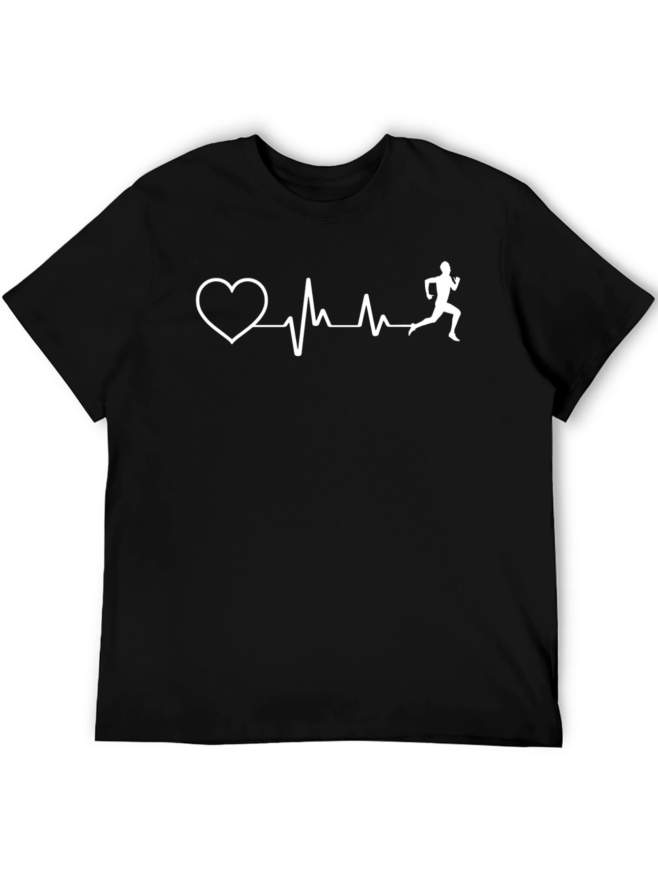 Heartbeat Runner Graphic Tee - Black