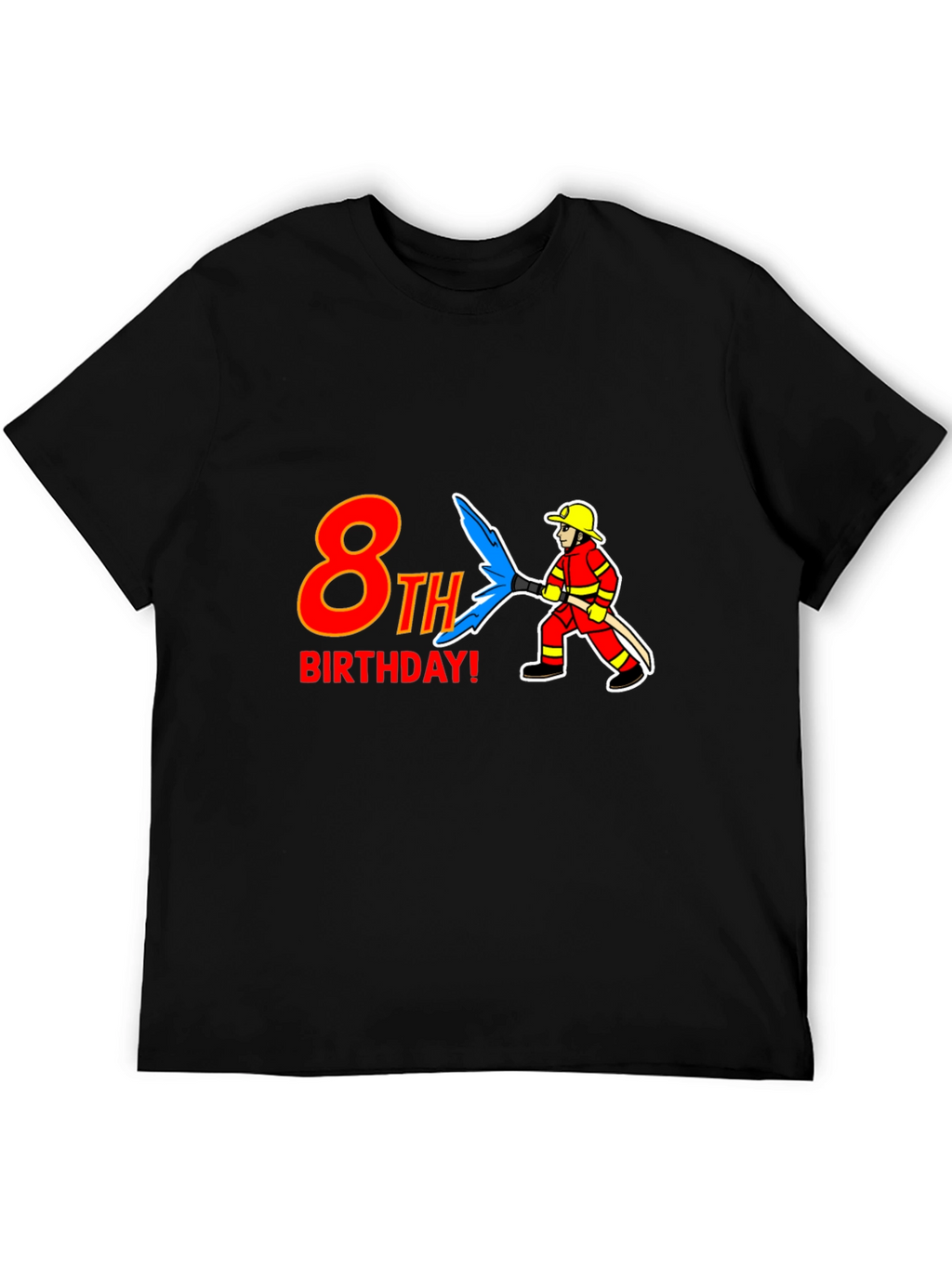 8th Birthday Firefighter T-Shirt