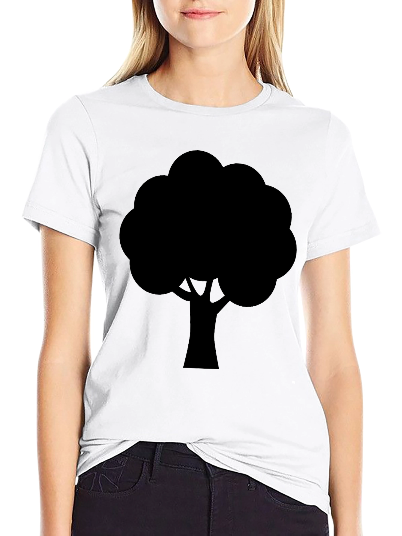 Black Tree Graphic Tee - Nature Inspired Casual Wear