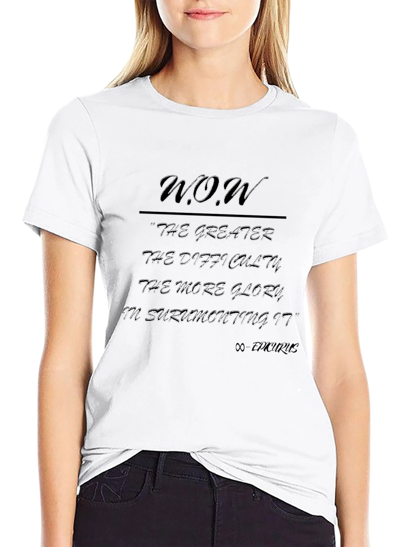 Inspirational Quote T-Shirt - The Greater the Difficulty More Glory