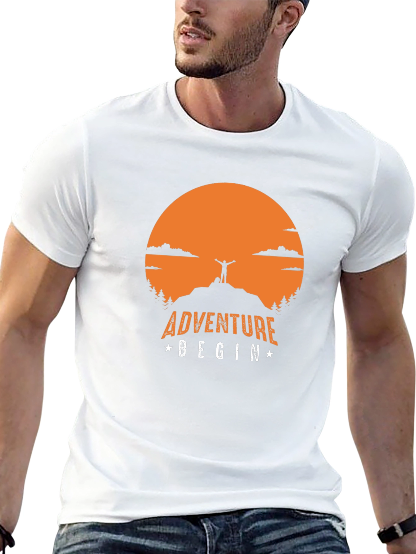 Adventure Begin T-Shirt | Mountain Top Graphic Tee