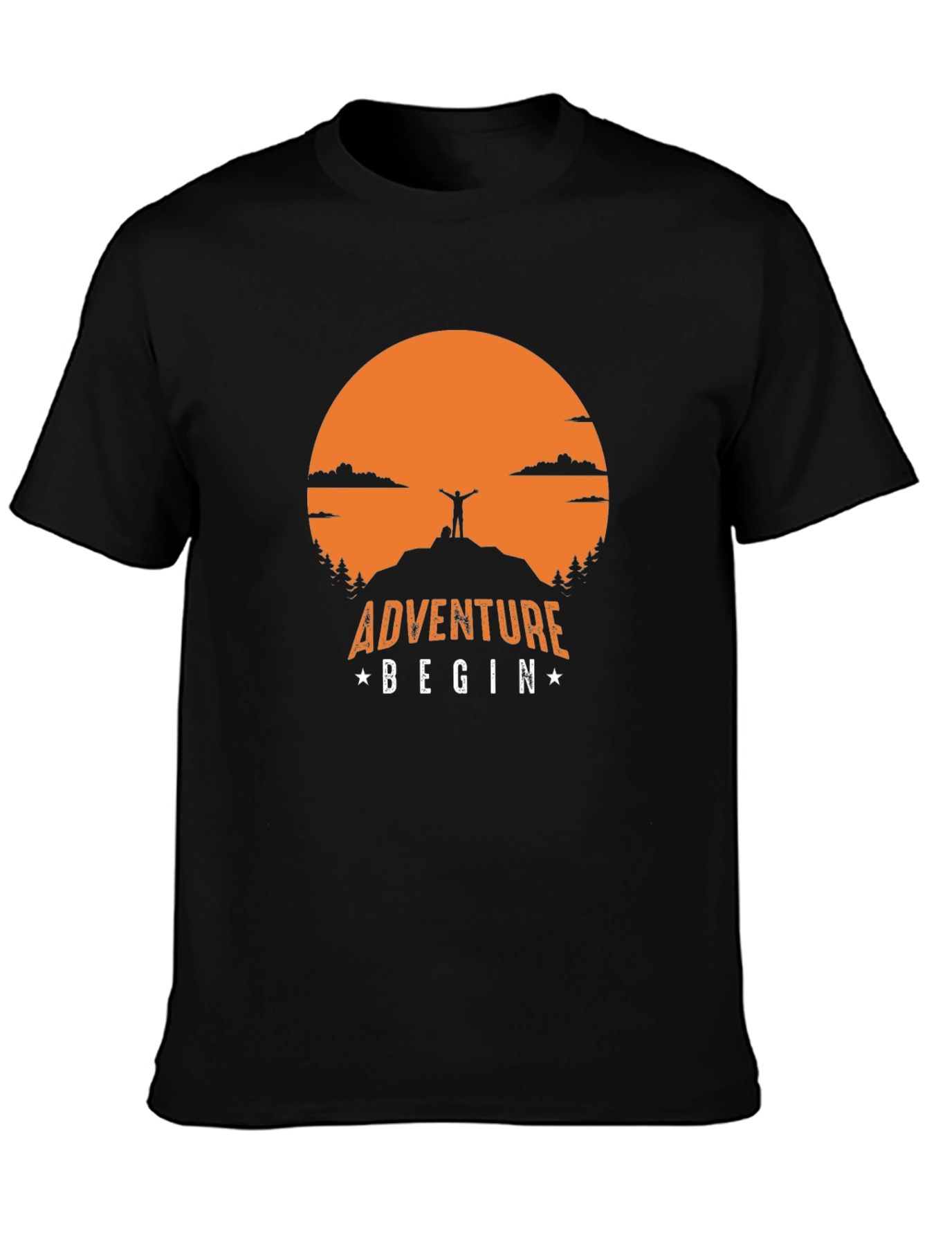 Adventure Begin T-Shirt | Mountain Top Graphic Tee