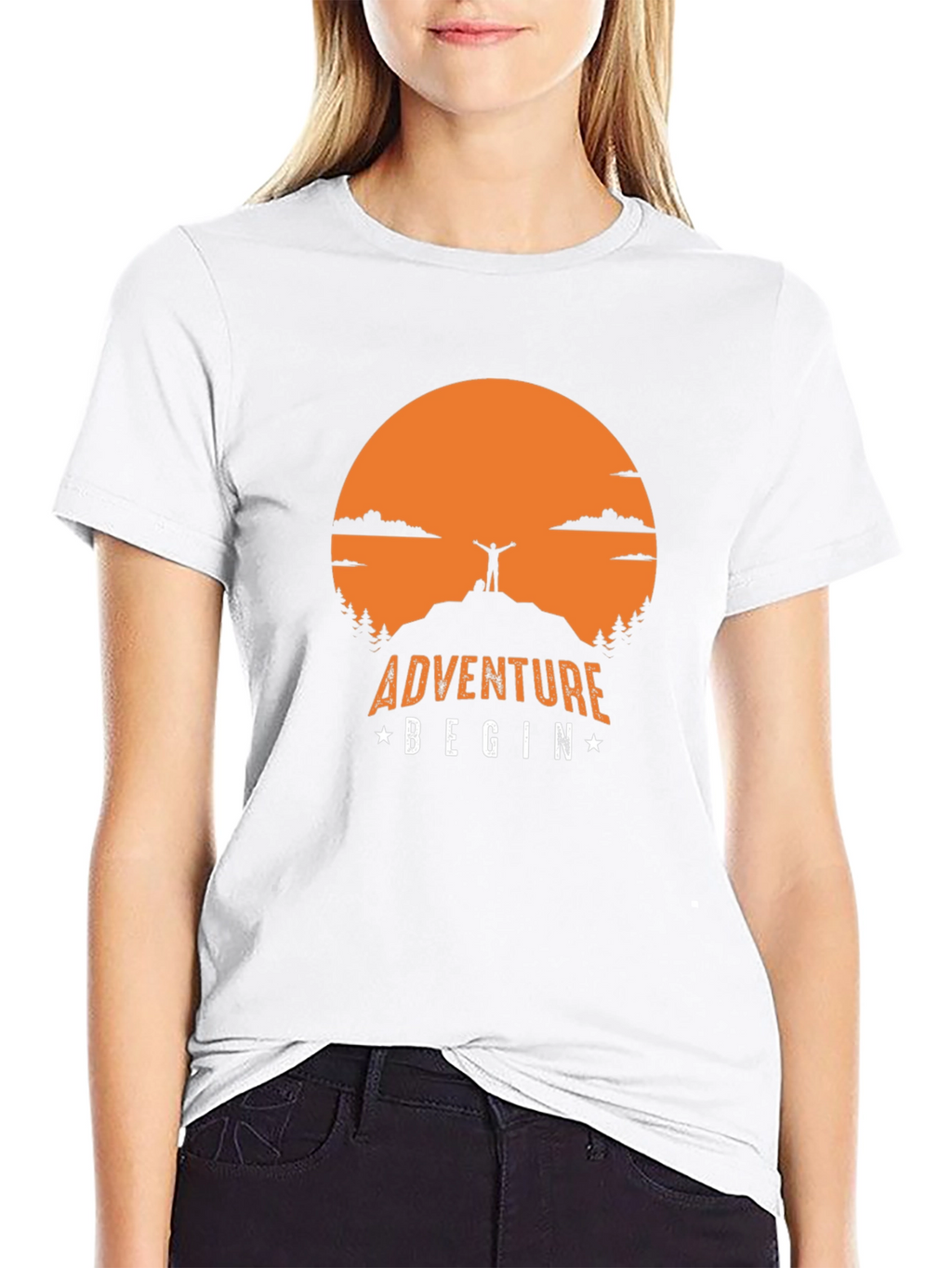 Adventure Begin T-Shirt | Mountain Top Graphic Tee