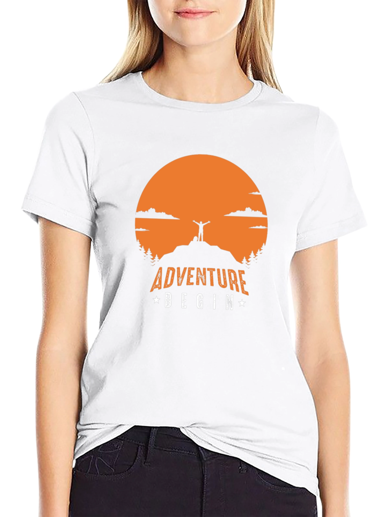 Adventure Begin T-Shirt | Mountain Top Graphic Tee