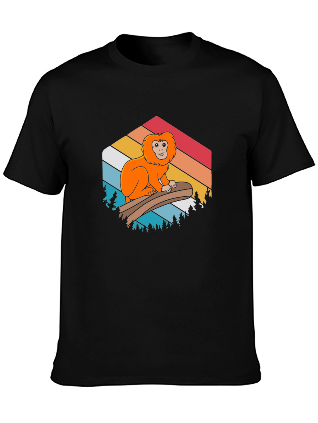 Golden Lion Tamarin Retro Style T-Shirt
