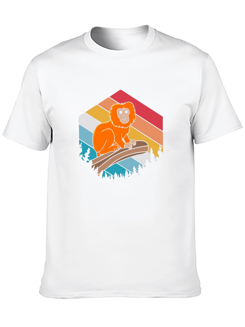 Golden Lion Tamarin Retro Style T-Shirt