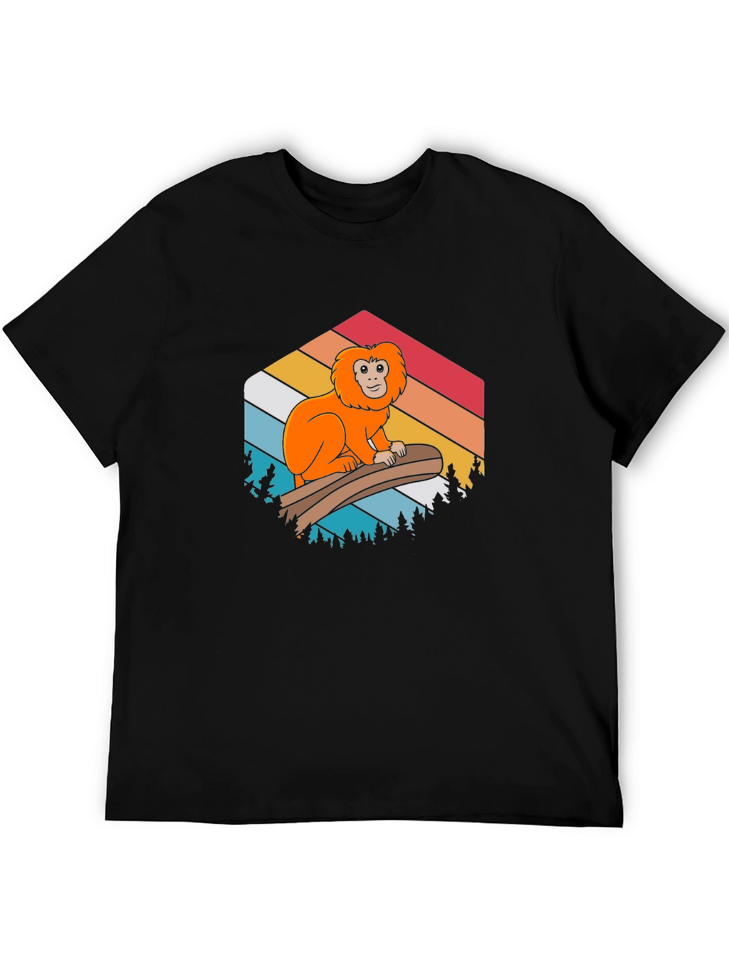 Golden Lion Tamarin Retro Style T-Shirt