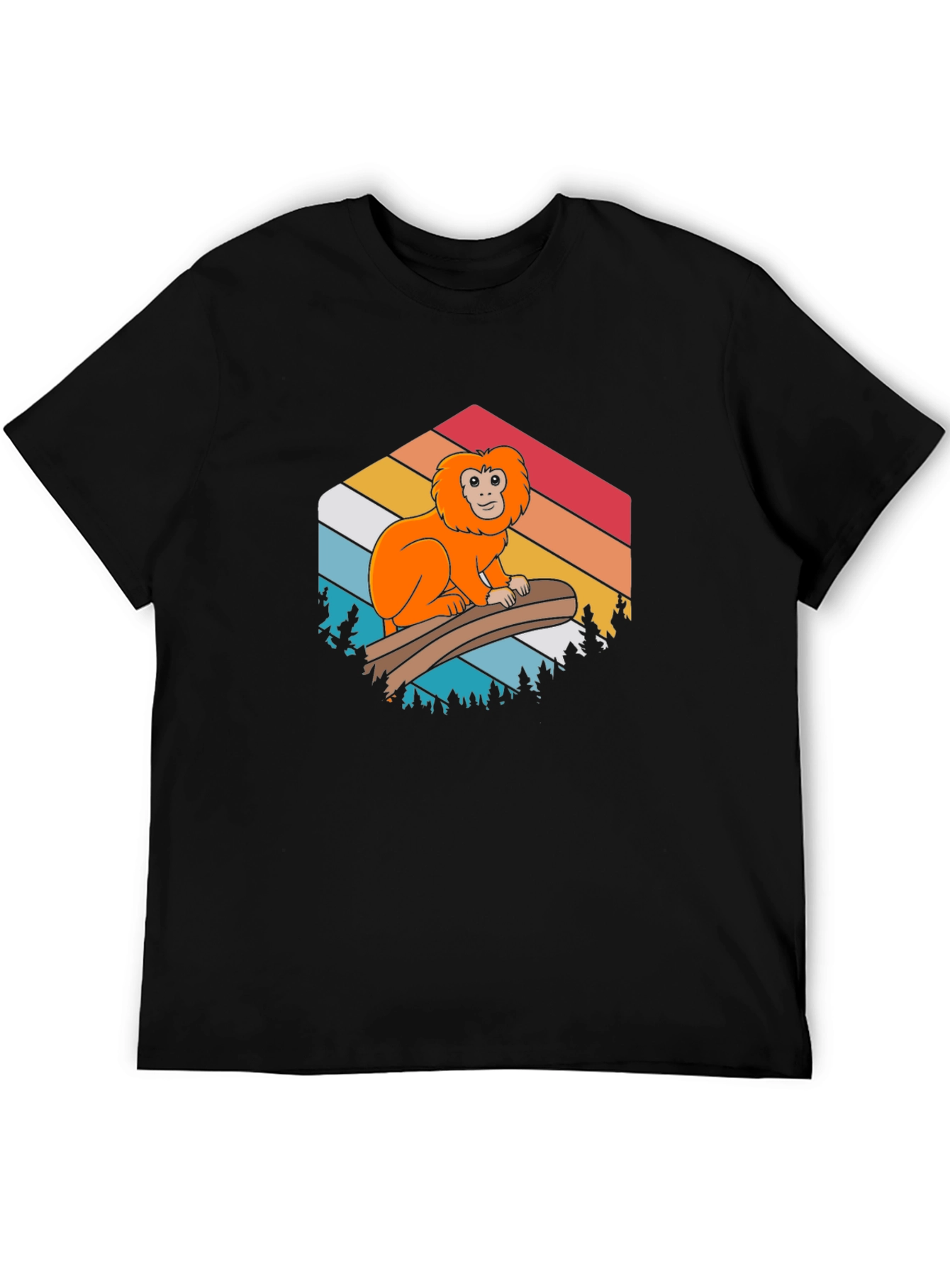 Golden Lion Tamarin Retro Style T-Shirt