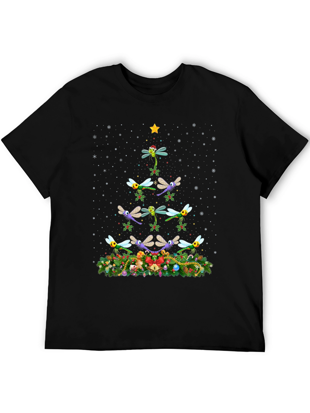 Dragonfly Christmas Tree T-Shirt