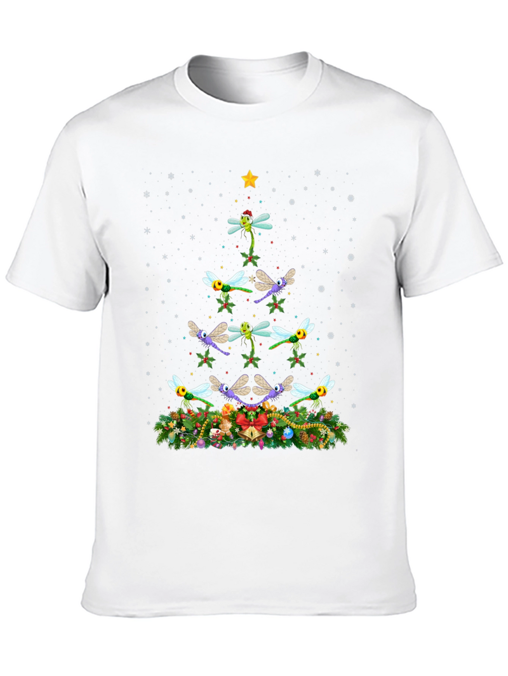 Dragonfly Christmas Tree T-Shirt