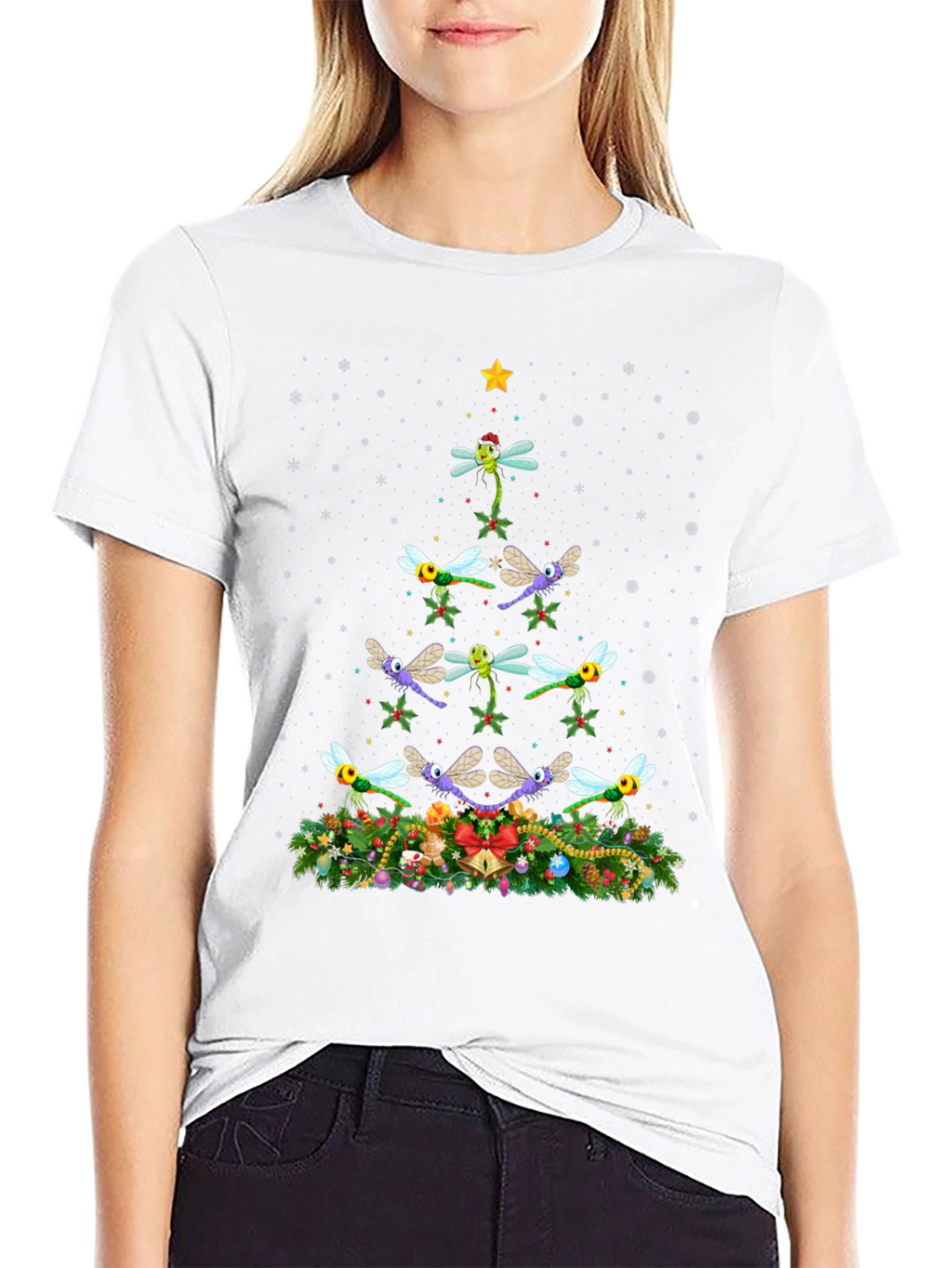 Dragonfly Christmas Tree T-Shirt