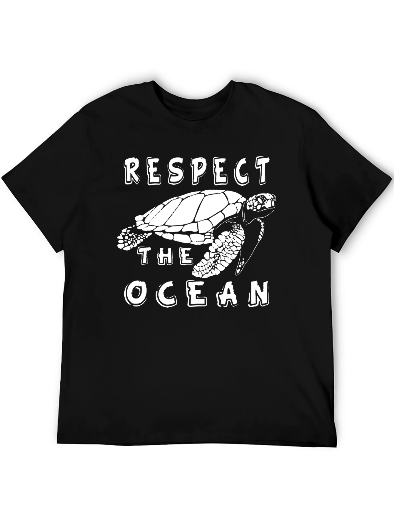 Respect The Ocean Turtle Graphic T-Shirt