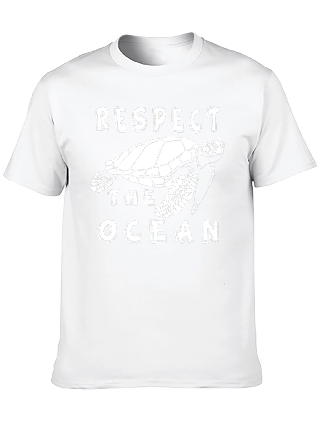 Respect The Ocean Turtle Graphic T-Shirt