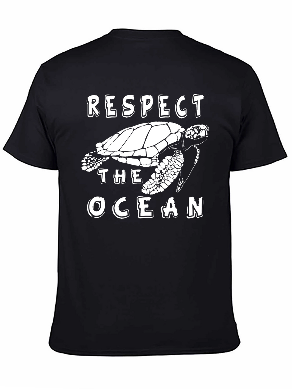Respect The Ocean Turtle Graphic T-Shirt