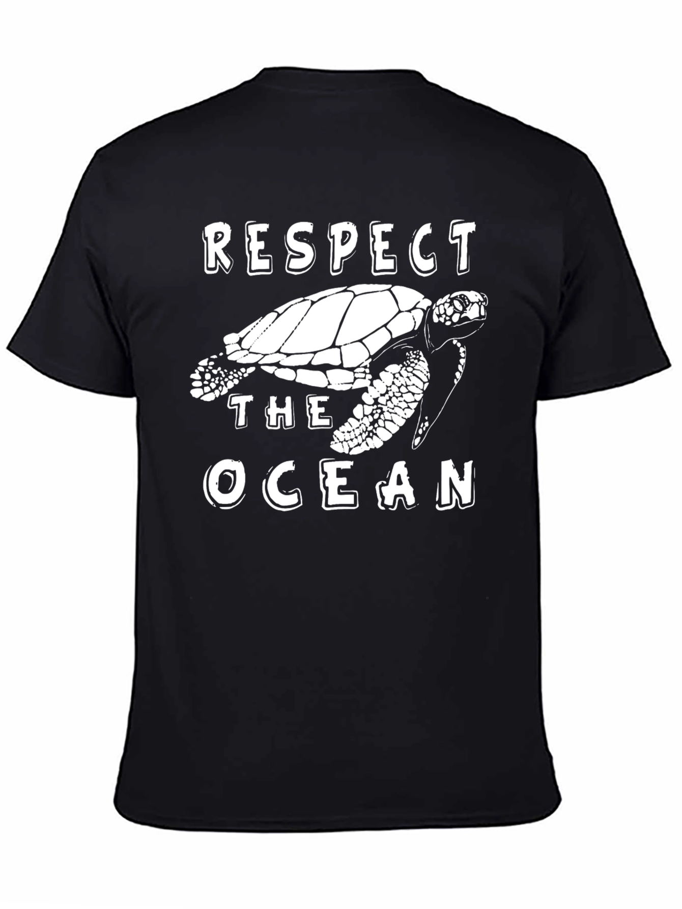 Respect The Ocean Turtle Graphic T-Shirt
