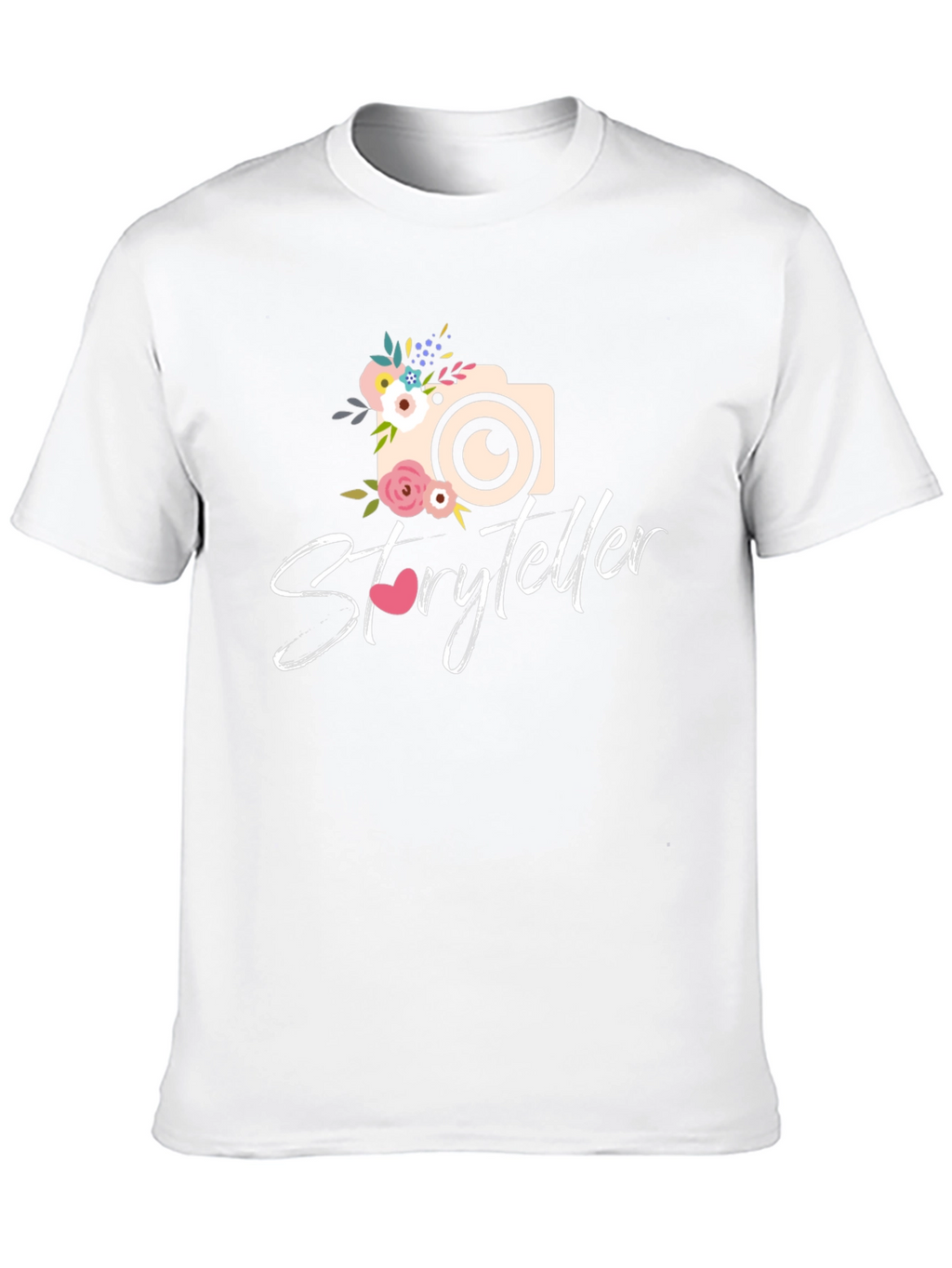Storyteller Camera Floral Graphic Tee - Black