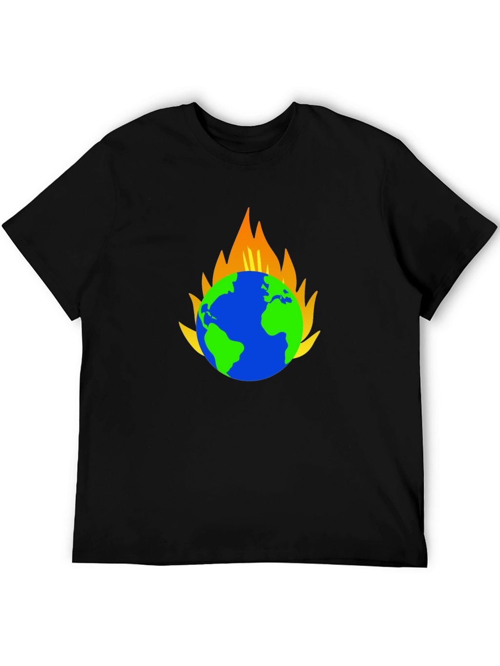 Earth on Fire Graphic T-Shirt - Black