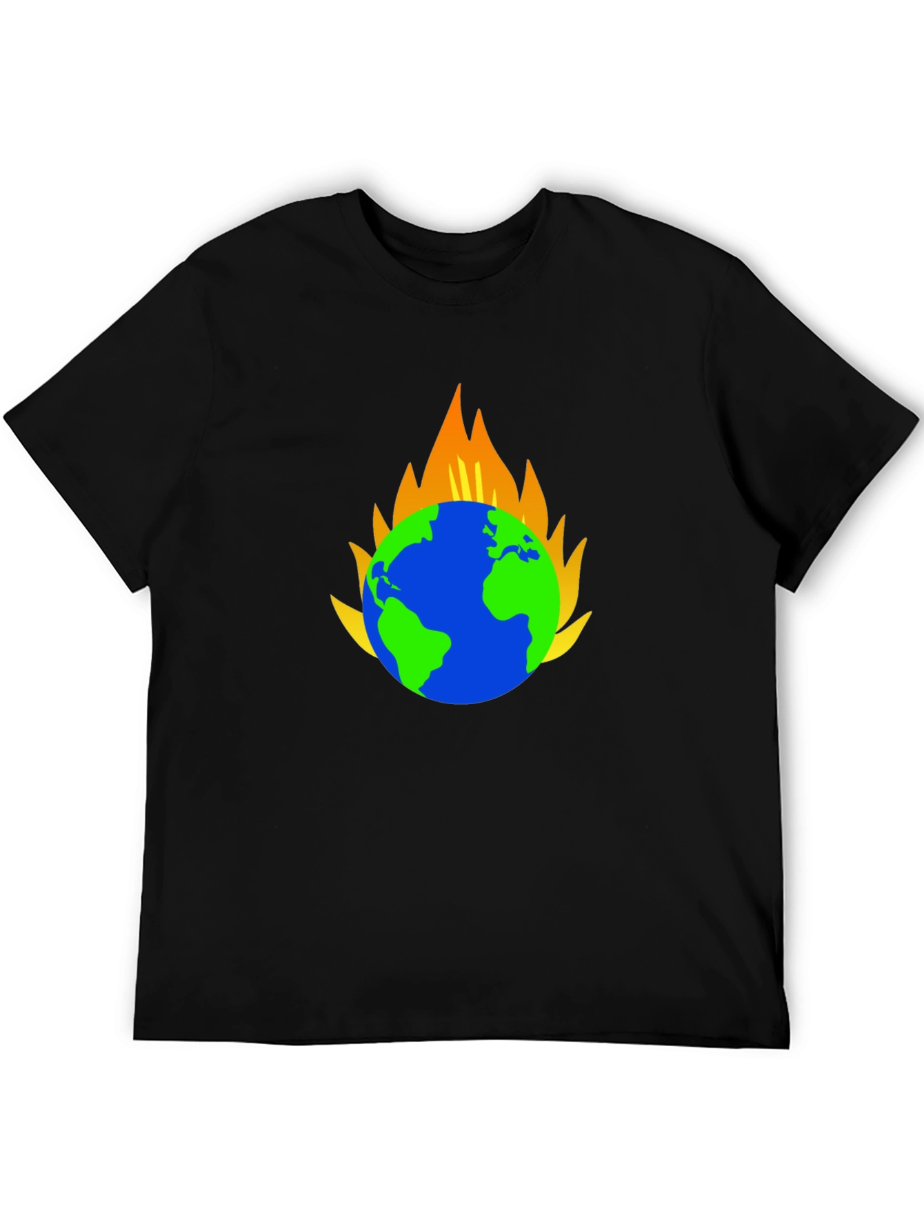Earth on Fire Graphic T-Shirt - Black