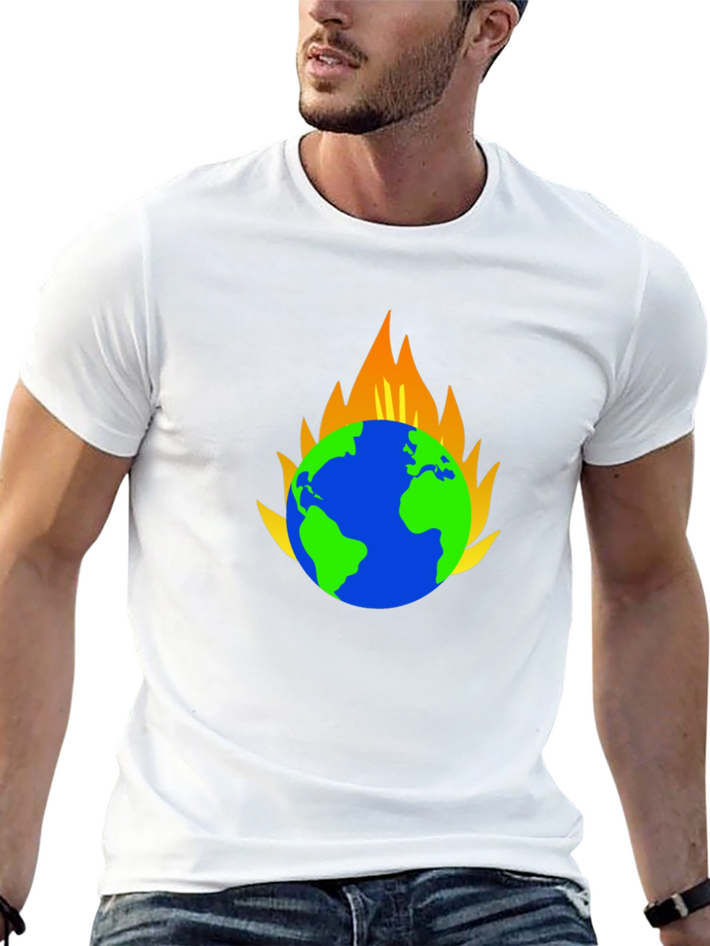 Earth on Fire Graphic T-Shirt - Black