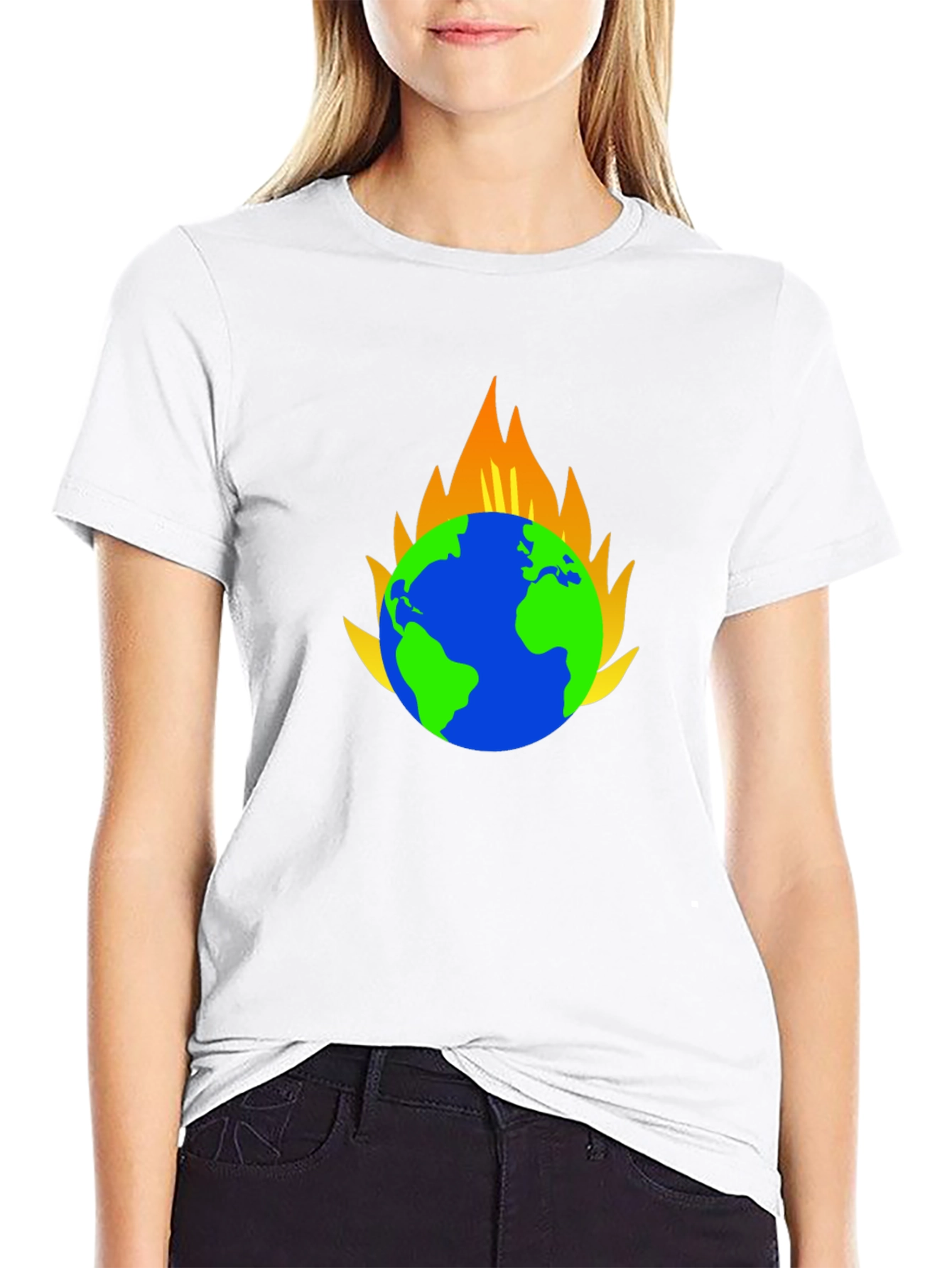 Earth on Fire Graphic T-Shirt - Black