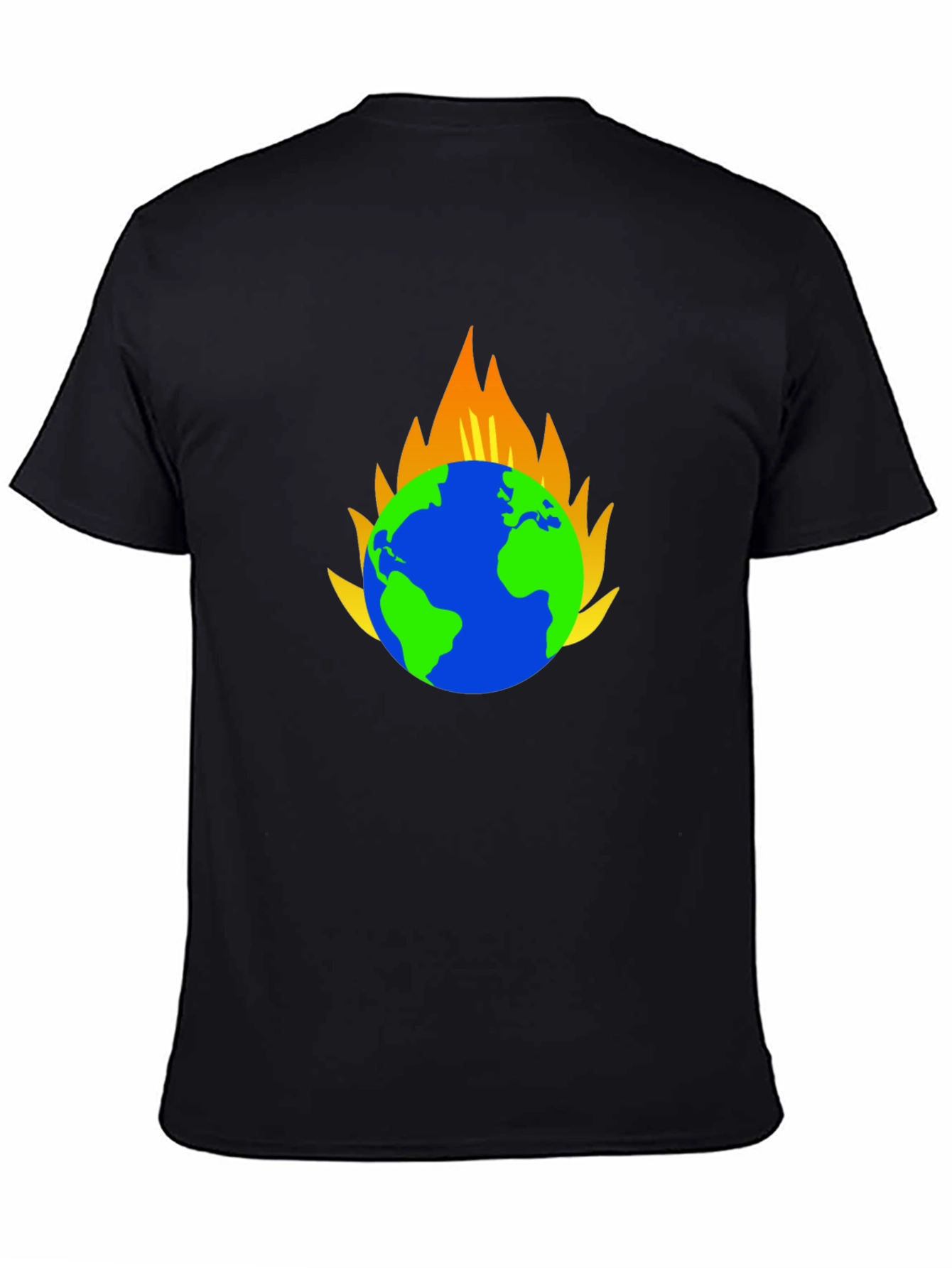 Earth on Fire Graphic T-Shirt - Black
