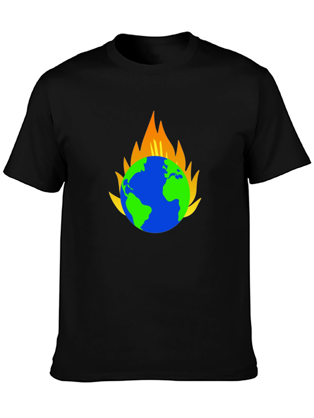 Earth on Fire Graphic T-Shirt - Black