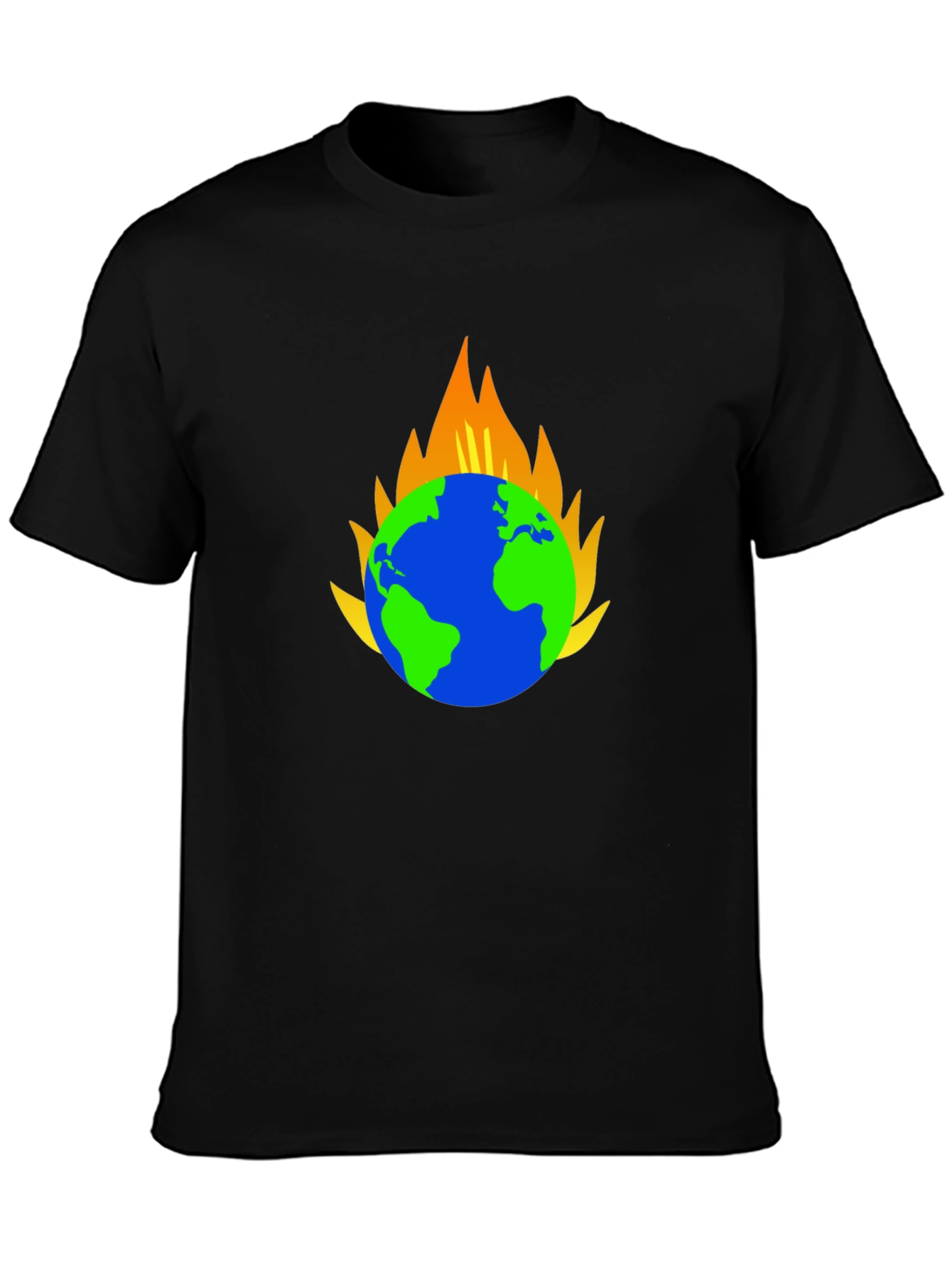 Earth on Fire Graphic T-Shirt - Black