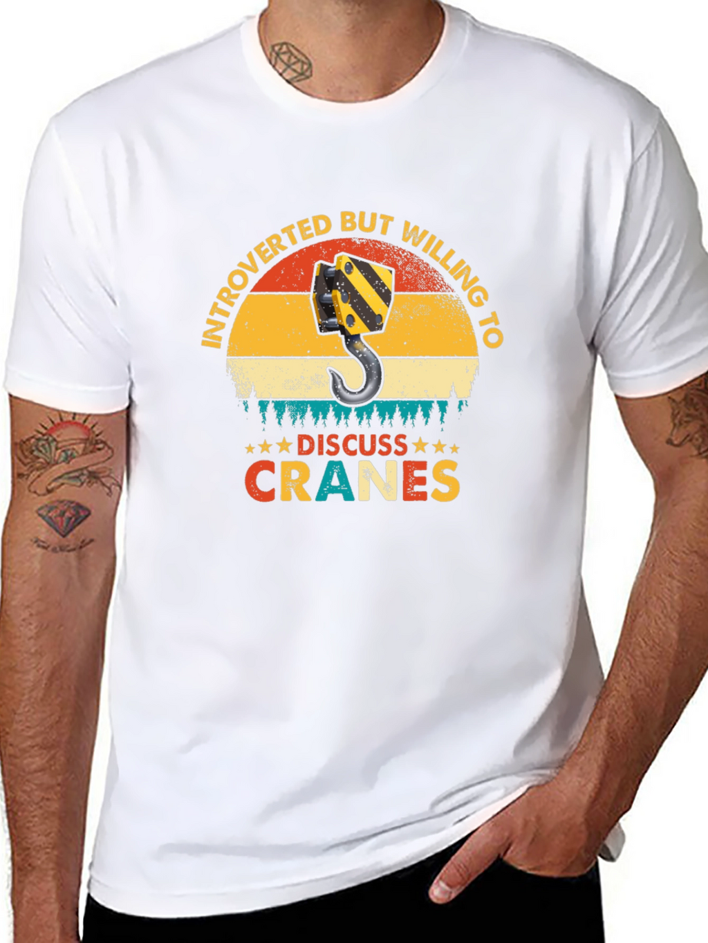 Introverted Crane Operator T-Shirt - Discuss Cranes!