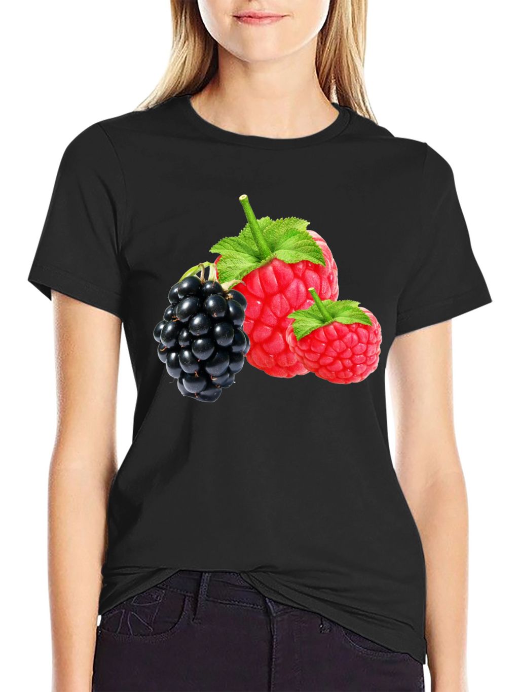 Raspberry and Blackberry Graphic T-Shirt