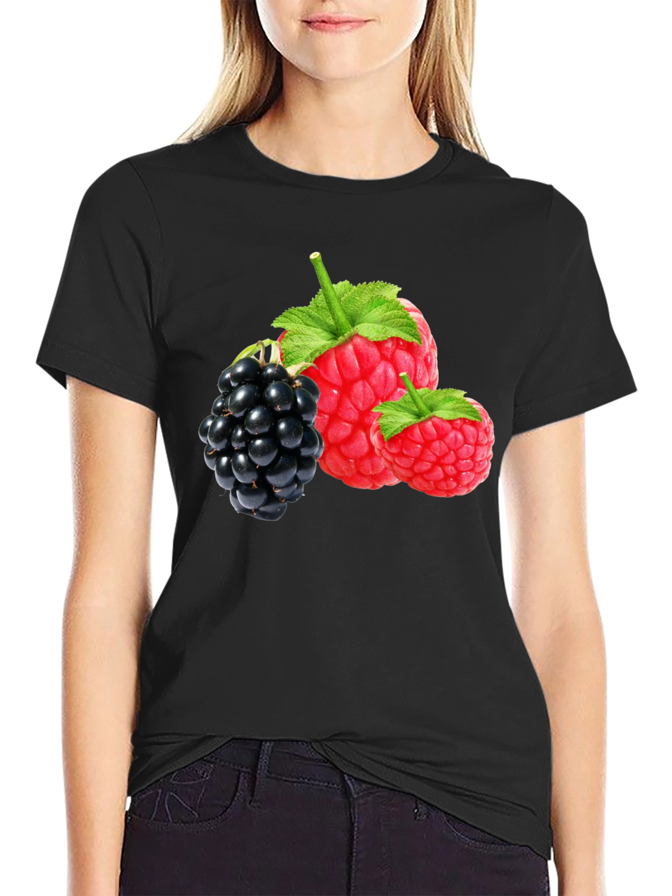 Raspberry and Blackberry Graphic T-Shirt
